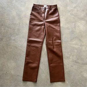 WILFRED 🤎 High-waisted Melina Vegan Leather pants